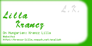 lilla krancz business card